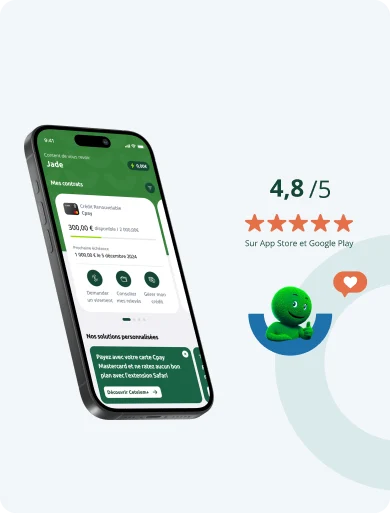 Télécharger l'application en scannant le QR code, dans l'appstore ou dans le play store